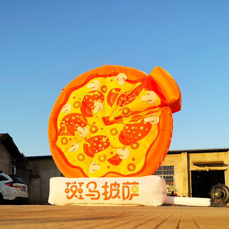 定制充气汉堡小人薯条行走卡通人偶大蛋糕披萨冰淇淋模型拱门气模
