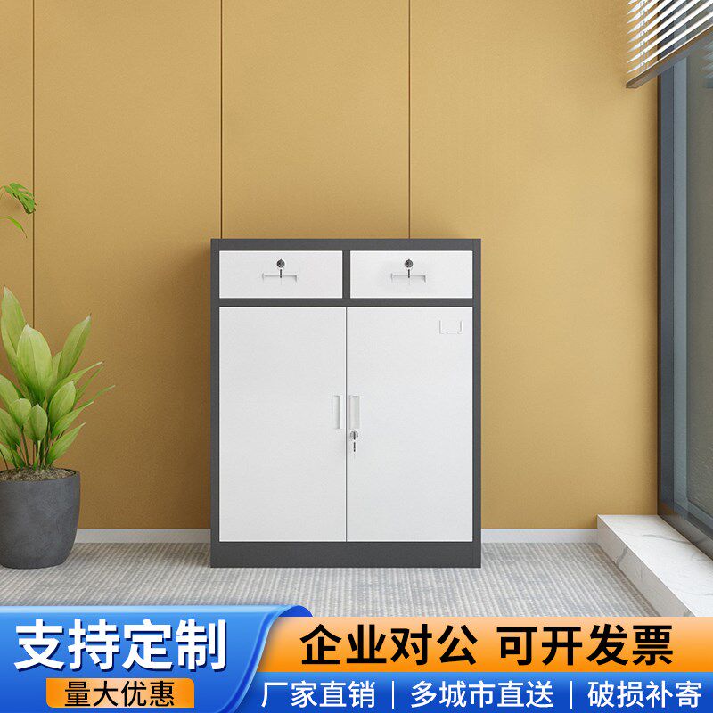 文件柜矮柜办公铁皮柜家用多层储物柜抽屉储藏杂物柜桌下收纳柜子