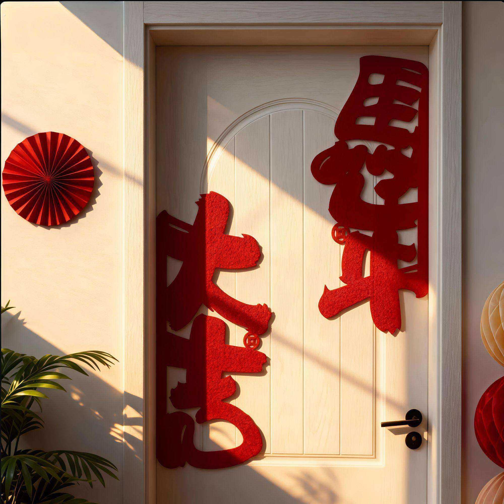 新年装饰创意墙贴2026马年元旦氛围墙面布置春节过年房门贴纸装饰