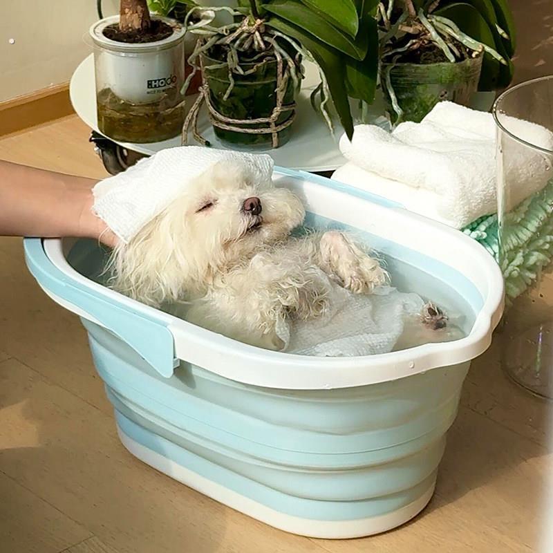 宠物狗狗洗澡盆折叠浴盆洗澡神器猫咪专用浴缸浴桶小型泰迪犬泡澡