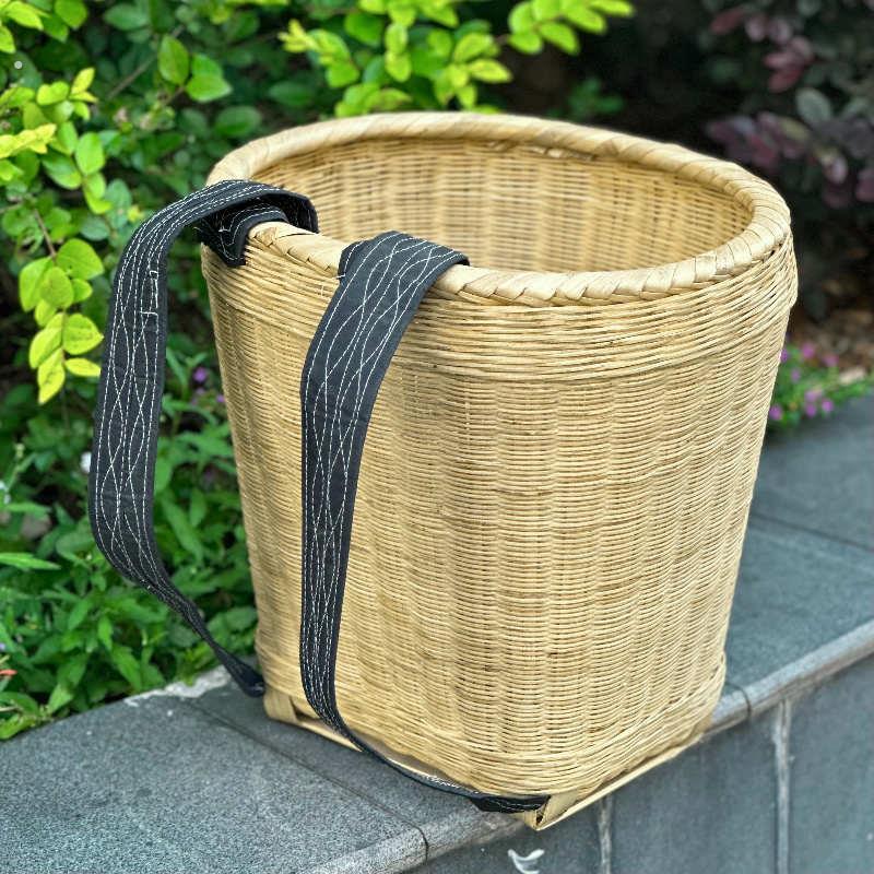 四川背篓竹编农用家用手工编制背篼背箩筐古风竹筐竹制品竹编篮子