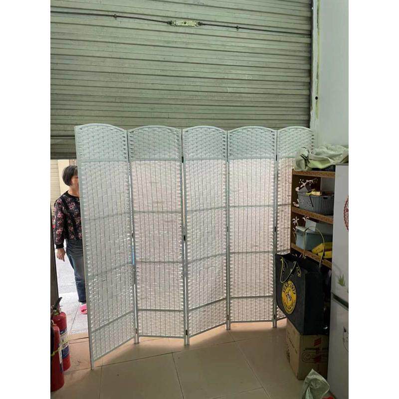 特价草编屏风玄关隔断实木屏风折服装换衣间餐饮隔板办公屏试衣间