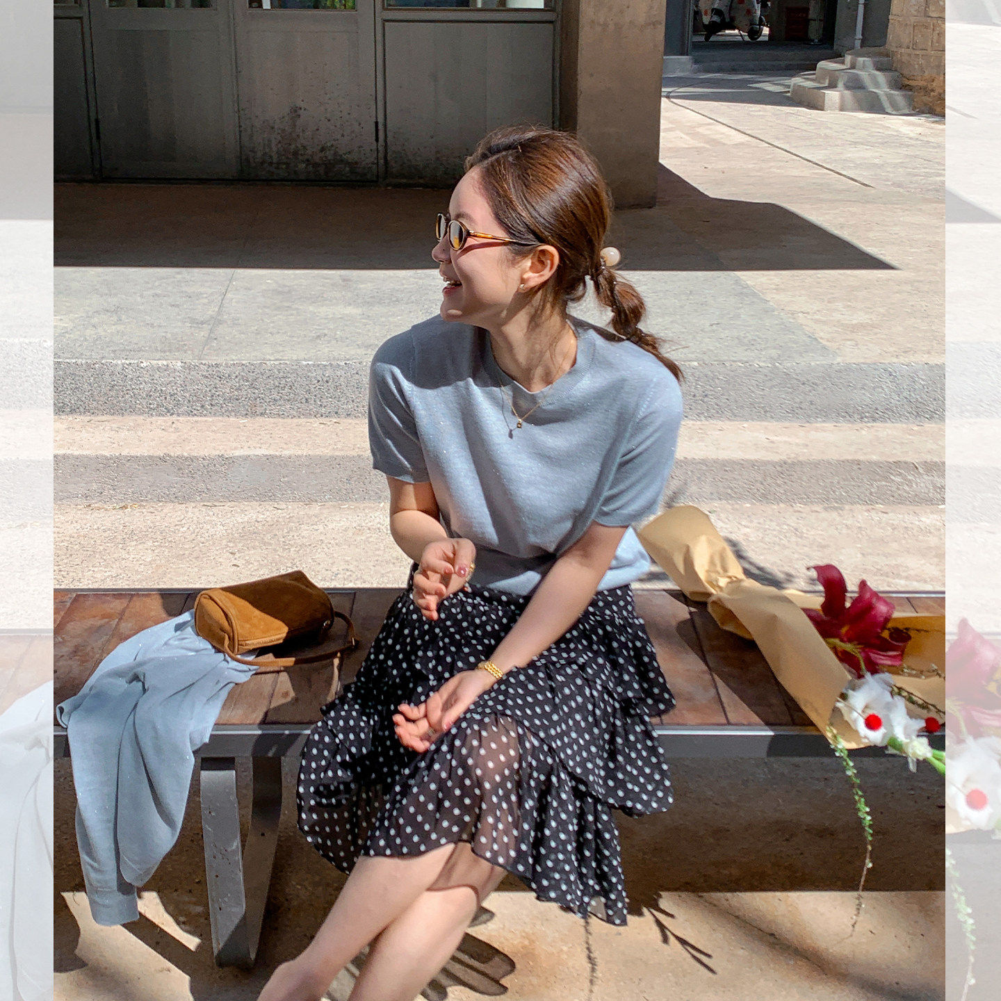 莉贝琳sisy蛋糕裙仿真丝雪纺印花豹纹波点半身裙子女2026春季新款