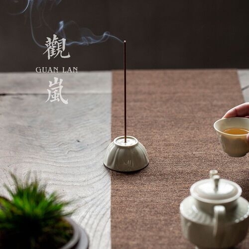 观岚定窑莲蓬盖置复古陶瓷实心莲花台文人茶壶盖凳盖搁功夫茶具