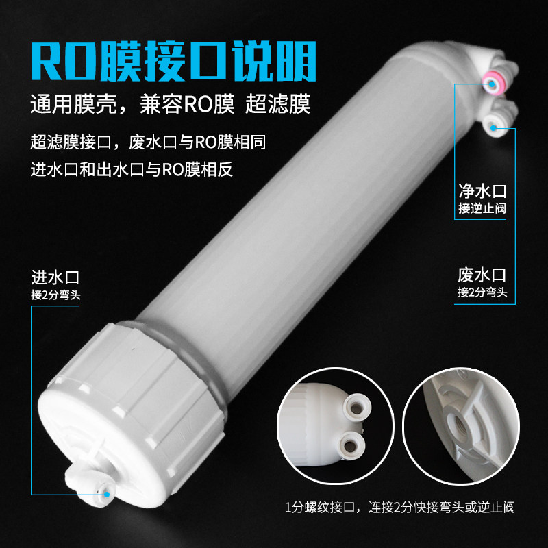 汇通RO膜丰达膜壳惠灵顿1812-75RO膜50G100G过滤壳纯净水机器配件