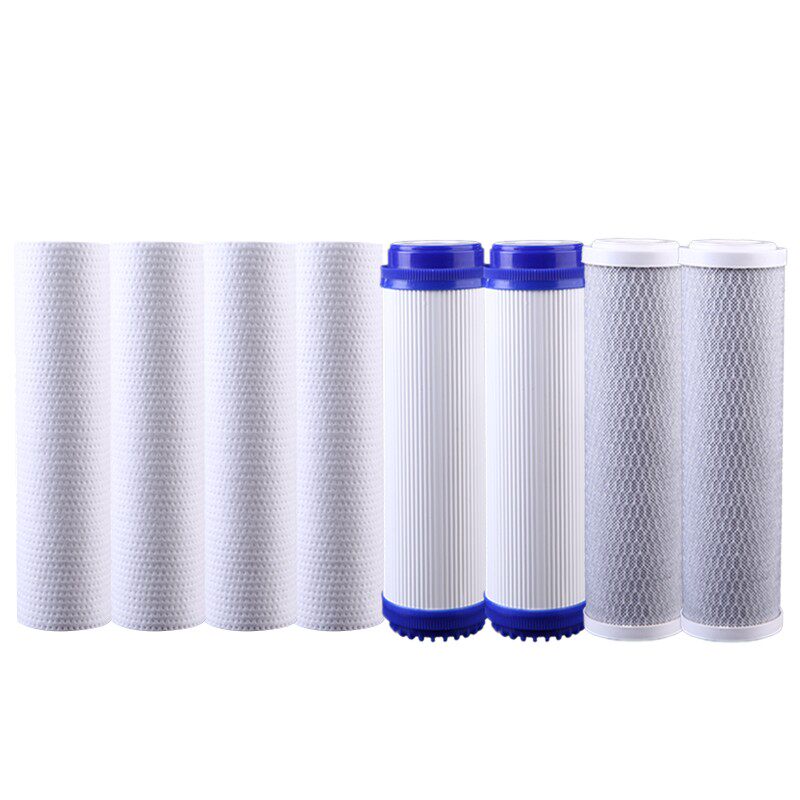 康倍尔10寸净水器 通用前置纯水超滤pp棉活性碳棒123级过滤芯套装
