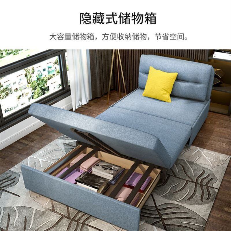 沙发变床组合单人沙发床小户型两用多功能带储物推拉伸缩简易睡床