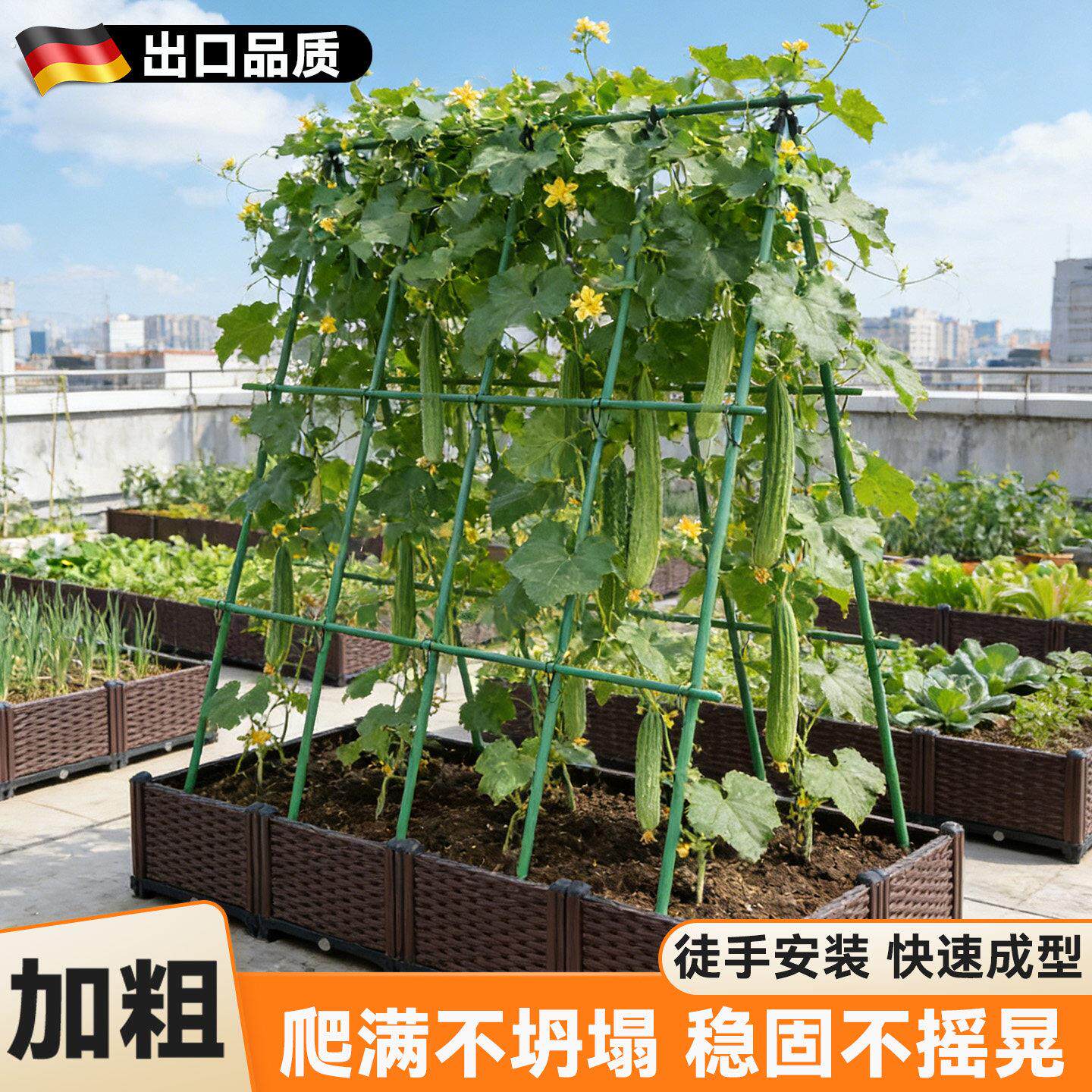 丝瓜棚架子黄瓜爬藤架西红柿支撑架搭棚子支架豆角爬藤植物固定架