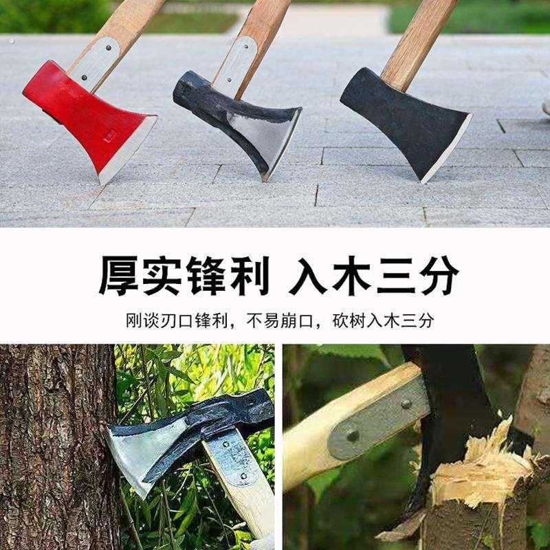 锻打斧子伐木斧劈柴专用大斧子飞机斧铁锤斧木工家用农村户外砍柴