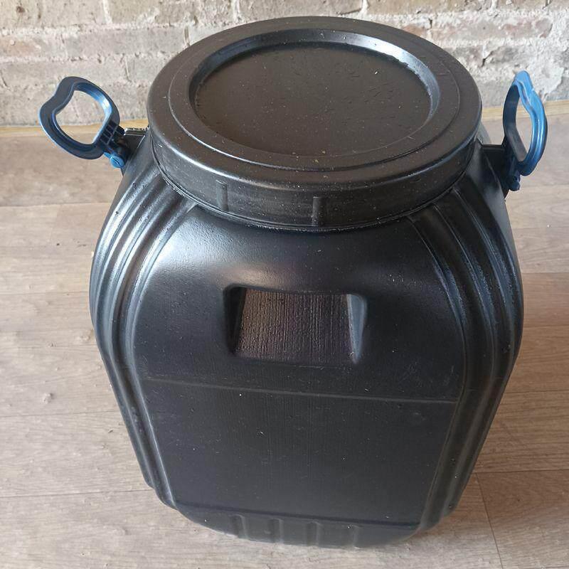 粪桶带盖有盖发酵桶防晒洗澡特厚真石漆50升塑料方桶化工桶法兰桶