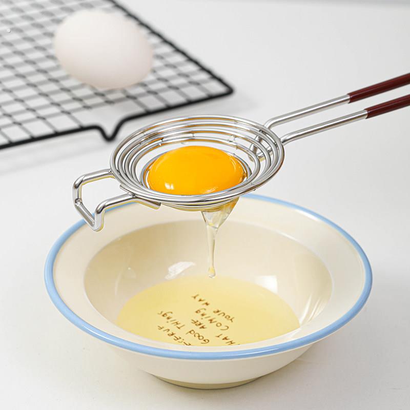蛋清蛋黄分离器04不锈钢鸡蛋蛋白蛋液分蛋器过滤漏蛋器厨房神器