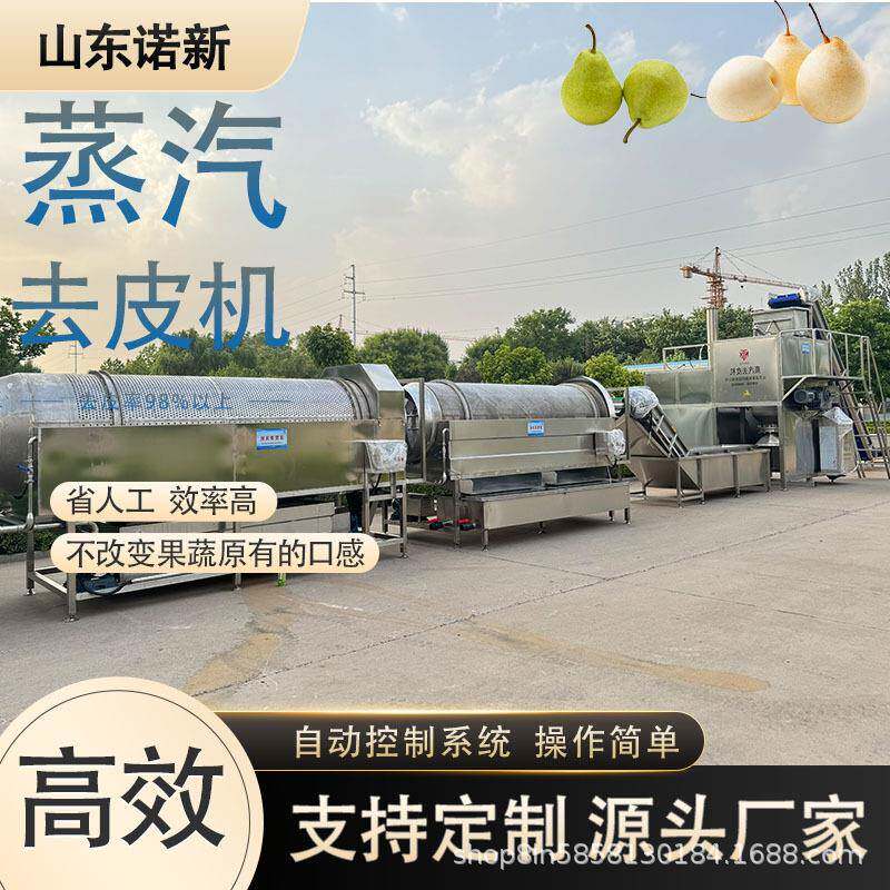 全自动黄桃梨蒸汽去皮机红薯土豆剥皮机设备果蔬脱皮机