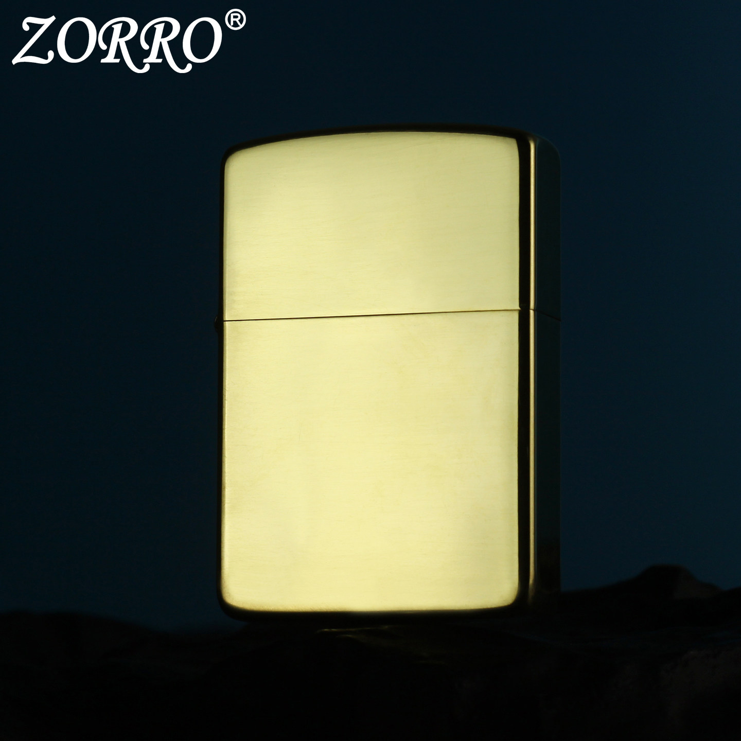 佐罗ZORRO煤油打火机黄铜镜面光板男士礼物个性创意激光雕刻美女