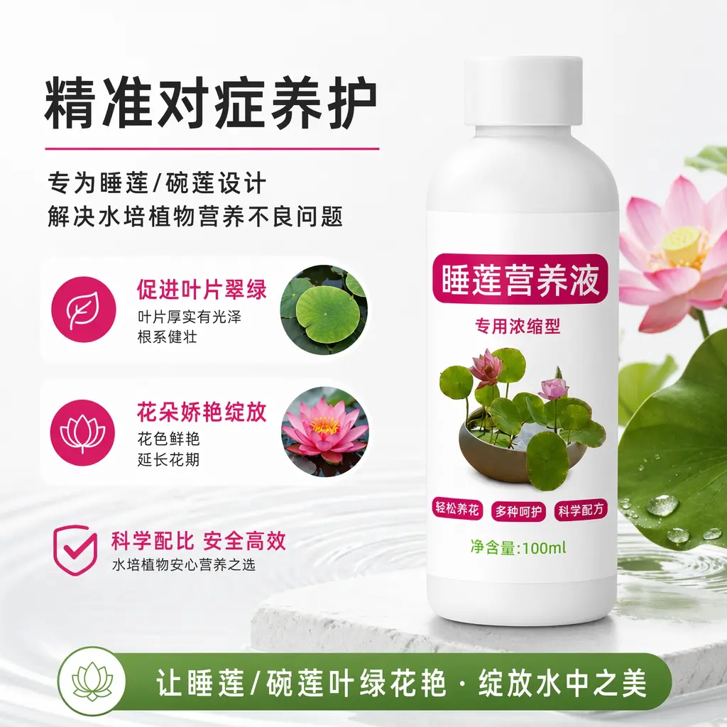 睡莲营养液水培植物营养专用浓缩液花绿叶水莲花液肥碗莲复合肥料