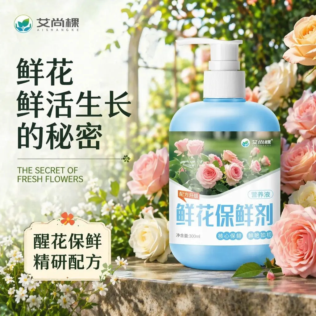 艾尚棵鲜花保鲜剂玫瑰百合睡莲通用植物保鲜液养花营养液插花花肥
