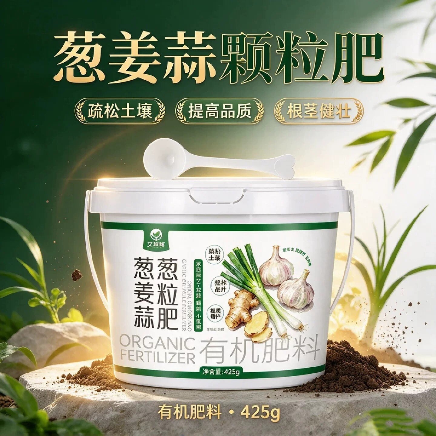 艾尚棵葱姜蒜颗粒肥疏松土壤提高品质根茎健壮盆栽园艺绿植花卉肥