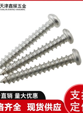 201不锈钢圆头十字自攻螺丝尖头自攻木螺丝盘头自攻钉M2-M6/GB845