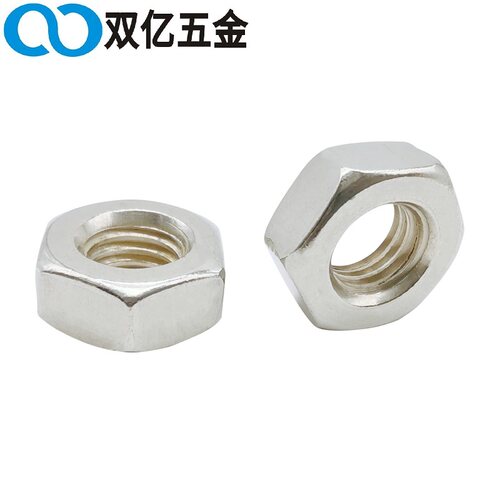 304不锈钢六角薄螺母316薄螺帽 扁薄螺丝帽M3M4M5M6M8M10M12M20