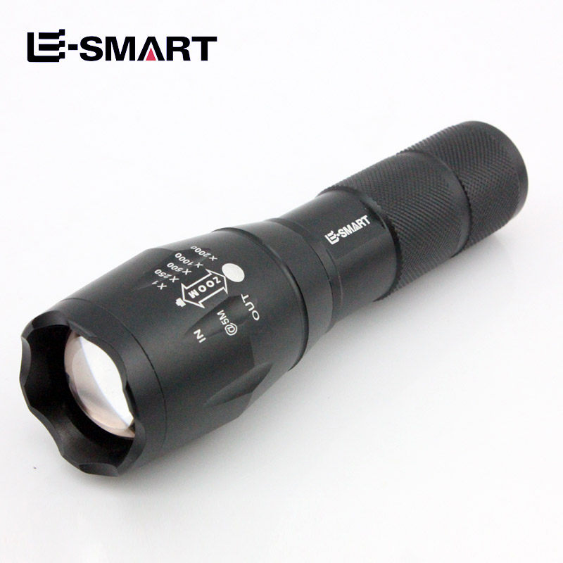 手电T6 L2迷你强光变焦战术手电筒 led手电筒10W 【T6灯头】