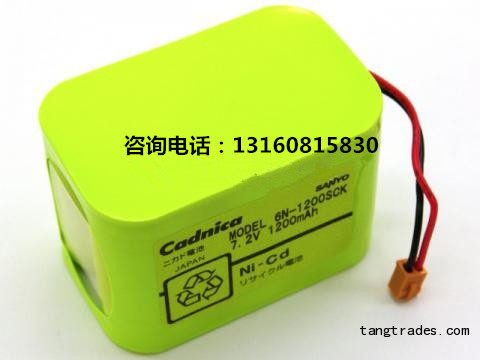 SANYO三洋电池组 6N-1200SCK 7.2V 1.2Ah德国贝朗注射泵 电池