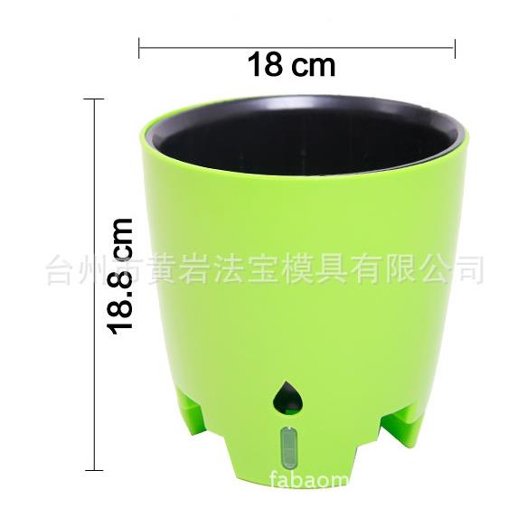 圆形自动浇水智能自动灌溉浇水花盆智能花盆懒人花盆塑料模具
