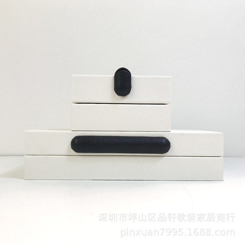 样板房装饰收纳盒白色储物首饰盒衣帽间化妆间橱柜创意展示摆件盒
