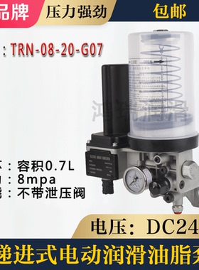 电动卸压递进式式220V泵黄润滑罐装TRNS-08-20-G07\24V油脂油泵