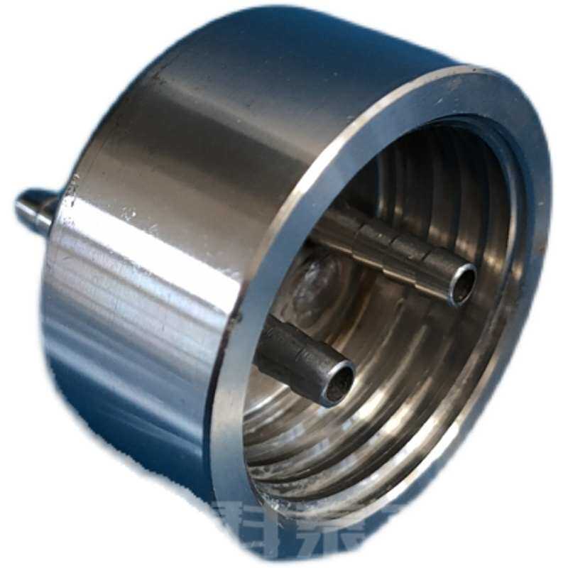 发酵罐补料瓶盖304不锈钢反应器通瓶补液试剂瓶GL45三通盖子盖双