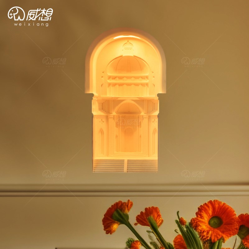 光之圣殿石膏壁灯嵌入式预埋墙壁感应灯内嵌楼梯墙角氛围灯壁龛灯