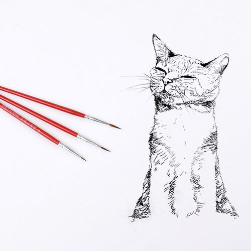 卫庄多款颜色尼龙勾线笔水粉水彩油画手绘细毛笔美甲描线勾线笔