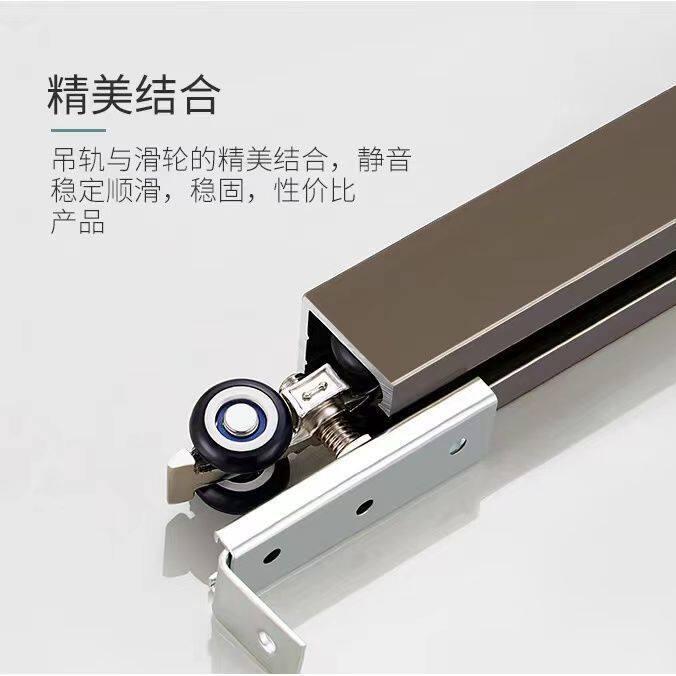 4mm足厚铝合金移门吊轨滑轨实木推拉门重型玻璃门吊趟门吊门导轨