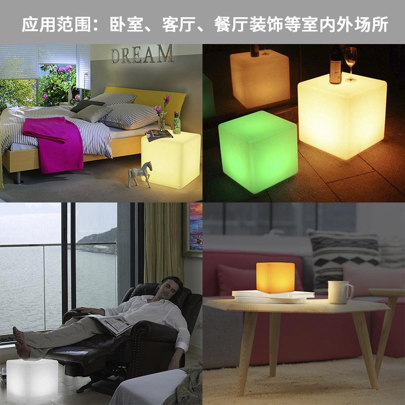 LED发光立方体方凳子户外防水方块灯美陈装饰酒吧发光家具工厂