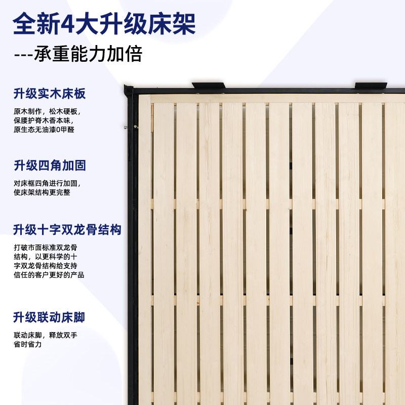 隐形床加固五金配件上下翻隐藏式正侧翻墨菲床多功能小户型折叠床