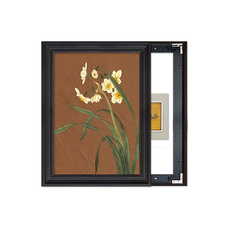 中古风电表箱装饰画2026新款竖版免打孔配电箱餐厅遮挡挂画高级感图片