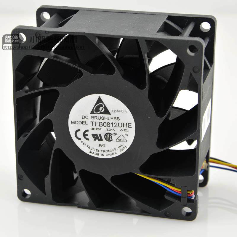 原装台达 8038 12V 2.34A PWM温控 服务器暴力散热风扇TFB0812UHE