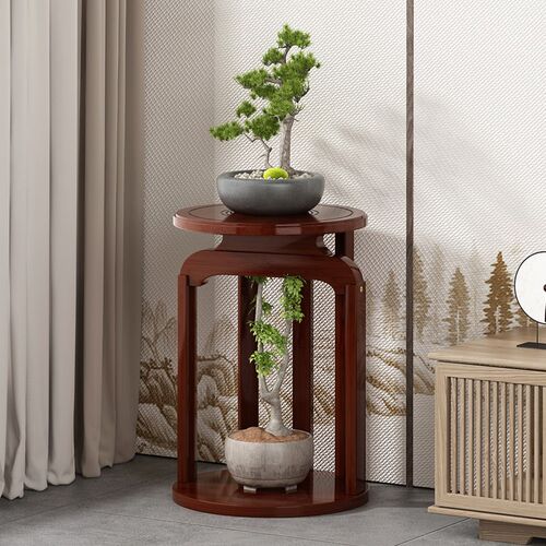 楠竹花架子简易阳台盆栽室内收纳客厅中式吊兰花盆家用置物架落地