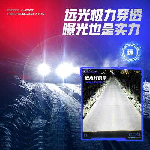 适用长安CS75的LED大灯泡 量子光束激光车灯 近光远光一体LED灯泡