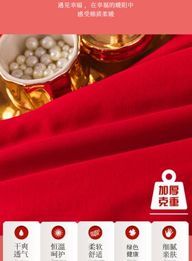 大红色被子喜庆结婚用双人棉被冬被嫁妆婚房四季通用被芯春秋款被