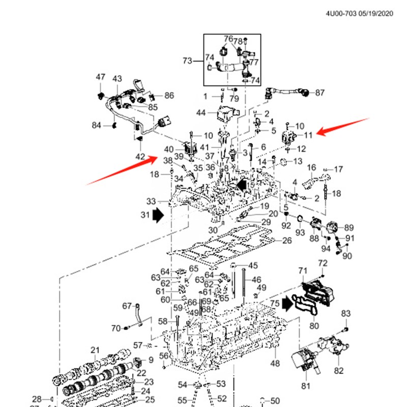 适用凯迪拉克CT4 CT5/6 XT4 XT5 XT6偏心凸轮轴电磁阀执行传感器