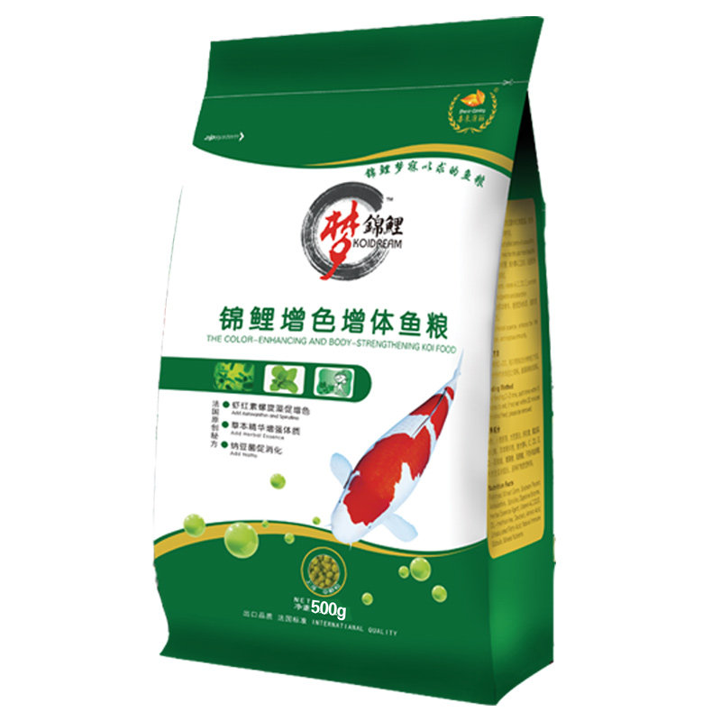 喜来康丽 梦锦鲤 增色增体鱼粮上浮中粒不浑水蝴蝶鲤金鱼通用饲料