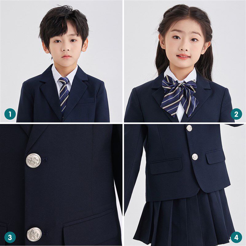 小学生班服2025春季儿童主持人西服英伦风男女童幼儿园园服演出服