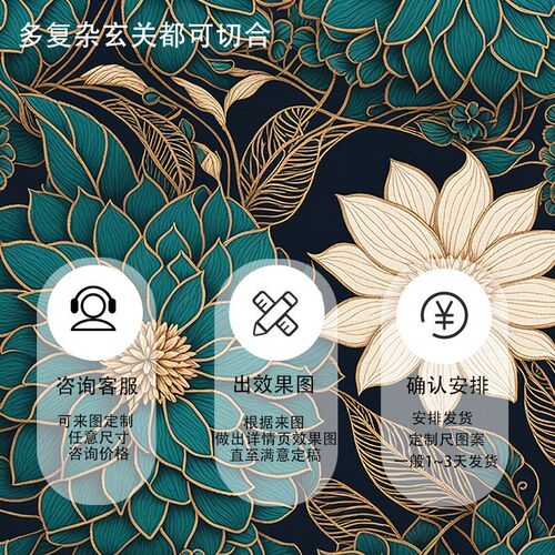 轻奢高级入户门地垫地毯门垫进门大门口玄关防滑脚垫可裁剪定制