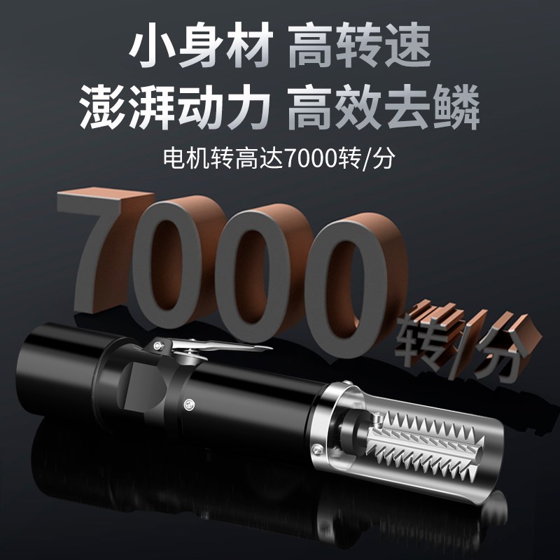 电动刮鱼鳞神器家用杀鱼刀刮鳞器专用打去刷不锈钢专业刮鱼鳞工具