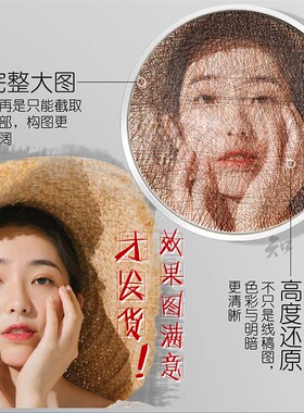 彩色钉子绕线画DIY手工制作成品定制照片钉子画弦丝画生日礼物