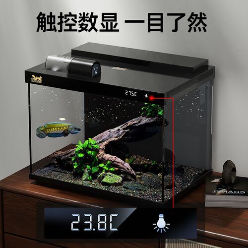 森森金麟超白玻璃鱼缸客厅小型家用水族箱生态过滤金鱼2025新款