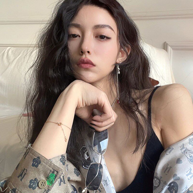 甜美风中长自然黑羊毛卷假发 蓬松高温丝长卷全头假发