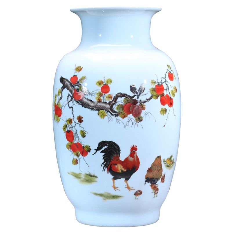 景德镇陶瓷大花瓶中式古典客厅插花摆件博古架玄关装饰品家居瓷器