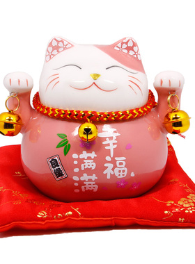 招财猫存钱罐陶瓷摆件家用客厅装饰办公桌招财小创意店铺开业礼品