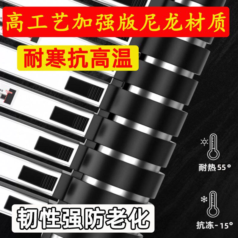 便携伸缩梯防滑挂钩电线杆靠件加粗加固防晃硬钢材工程梯家阁楼梯