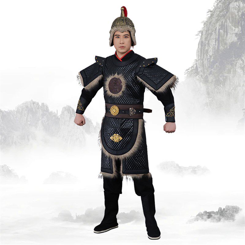 戏曲古装影视舞台演出盔甲男士兵小兵服装战场戏服古代将士服装